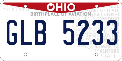 OH license plate GLB5233