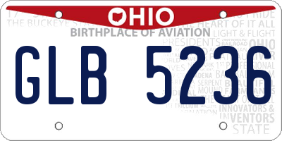 OH license plate GLB5236