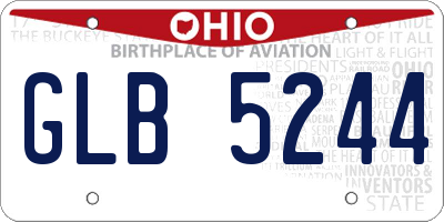 OH license plate GLB5244