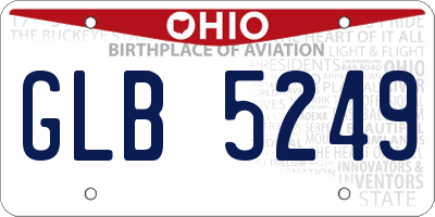 OH license plate GLB5249