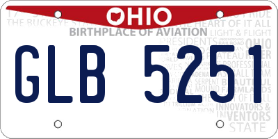 OH license plate GLB5251