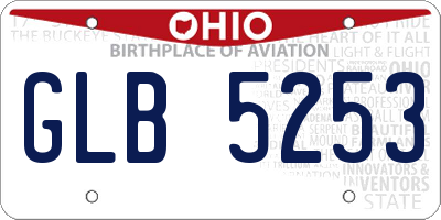 OH license plate GLB5253