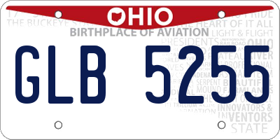 OH license plate GLB5255