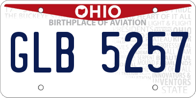 OH license plate GLB5257
