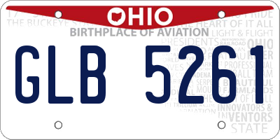 OH license plate GLB5261