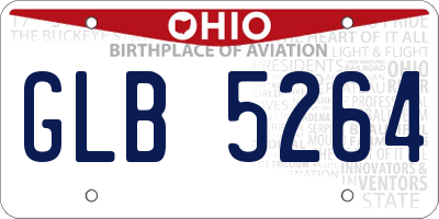 OH license plate GLB5264