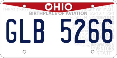 OH license plate GLB5266