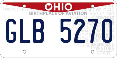 OH license plate GLB5270