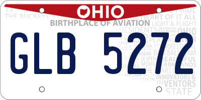 OH license plate GLB5272