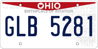 OH license plate GLB5281
