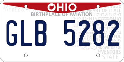 OH license plate GLB5282