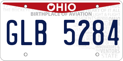 OH license plate GLB5284
