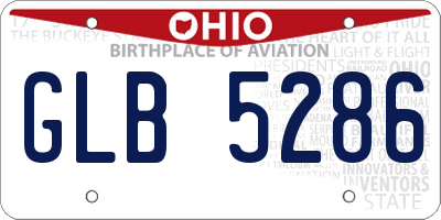 OH license plate GLB5286
