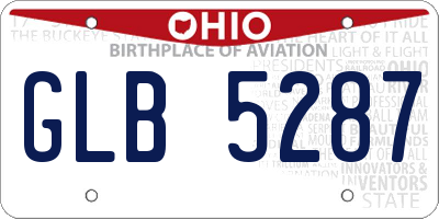 OH license plate GLB5287