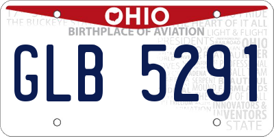 OH license plate GLB5291