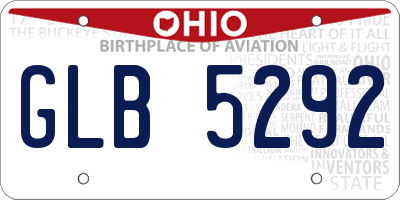 OH license plate GLB5292
