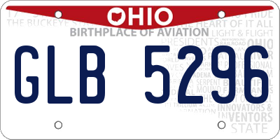 OH license plate GLB5296