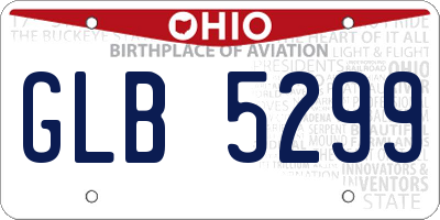 OH license plate GLB5299