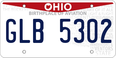 OH license plate GLB5302
