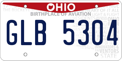 OH license plate GLB5304