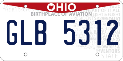 OH license plate GLB5312