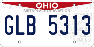 OH license plate GLB5313