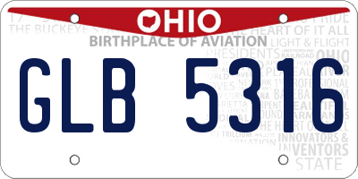 OH license plate GLB5316