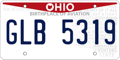 OH license plate GLB5319