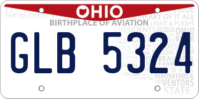 OH license plate GLB5324