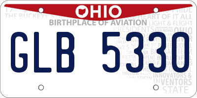 OH license plate GLB5330