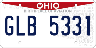 OH license plate GLB5331