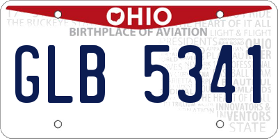 OH license plate GLB5341
