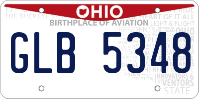 OH license plate GLB5348