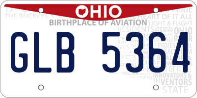 OH license plate GLB5364