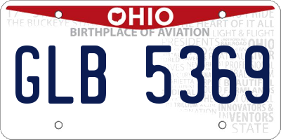 OH license plate GLB5369