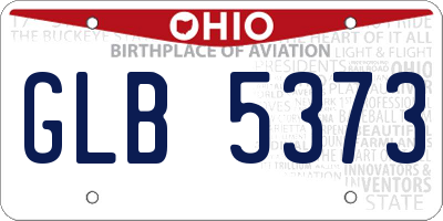 OH license plate GLB5373