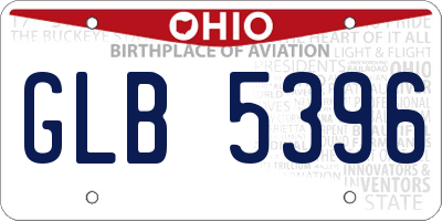 OH license plate GLB5396