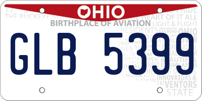 OH license plate GLB5399