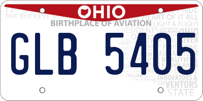 OH license plate GLB5405