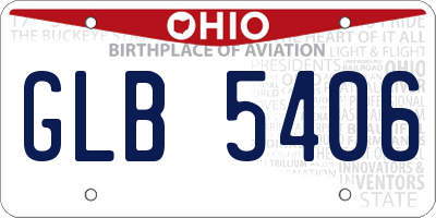 OH license plate GLB5406