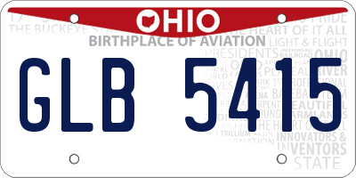 OH license plate GLB5415