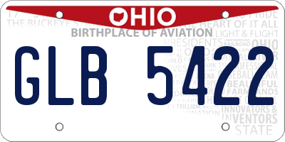 OH license plate GLB5422