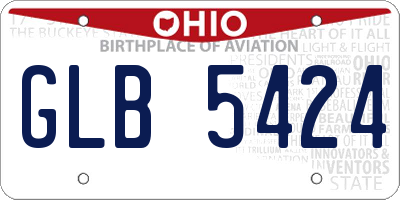 OH license plate GLB5424
