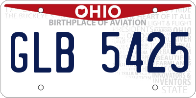OH license plate GLB5425