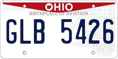 OH license plate GLB5426
