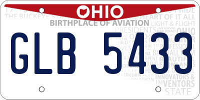 OH license plate GLB5433