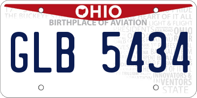 OH license plate GLB5434