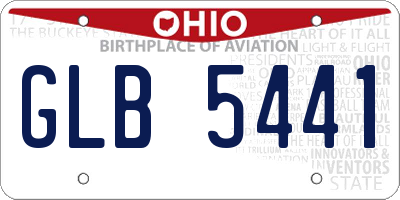 OH license plate GLB5441