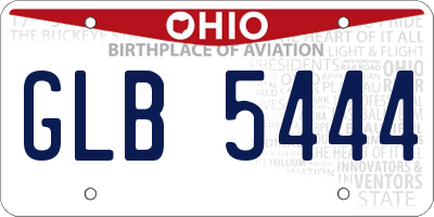 OH license plate GLB5444