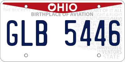 OH license plate GLB5446